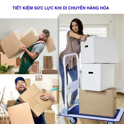 Xe đẩy hàng sàn thép - tải trọng cao - 150 đến 300kg - Ảnh 4